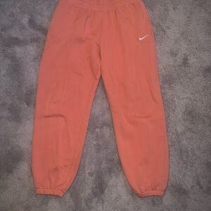 Women’s Nike Fleece Sweatpants 
Peach color